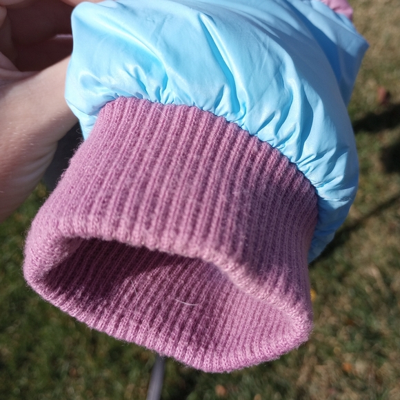 Urban Outfitters Pink & Blue Cotton Candy Puffer Jacket Coat Size XS - Picture 10 of 16